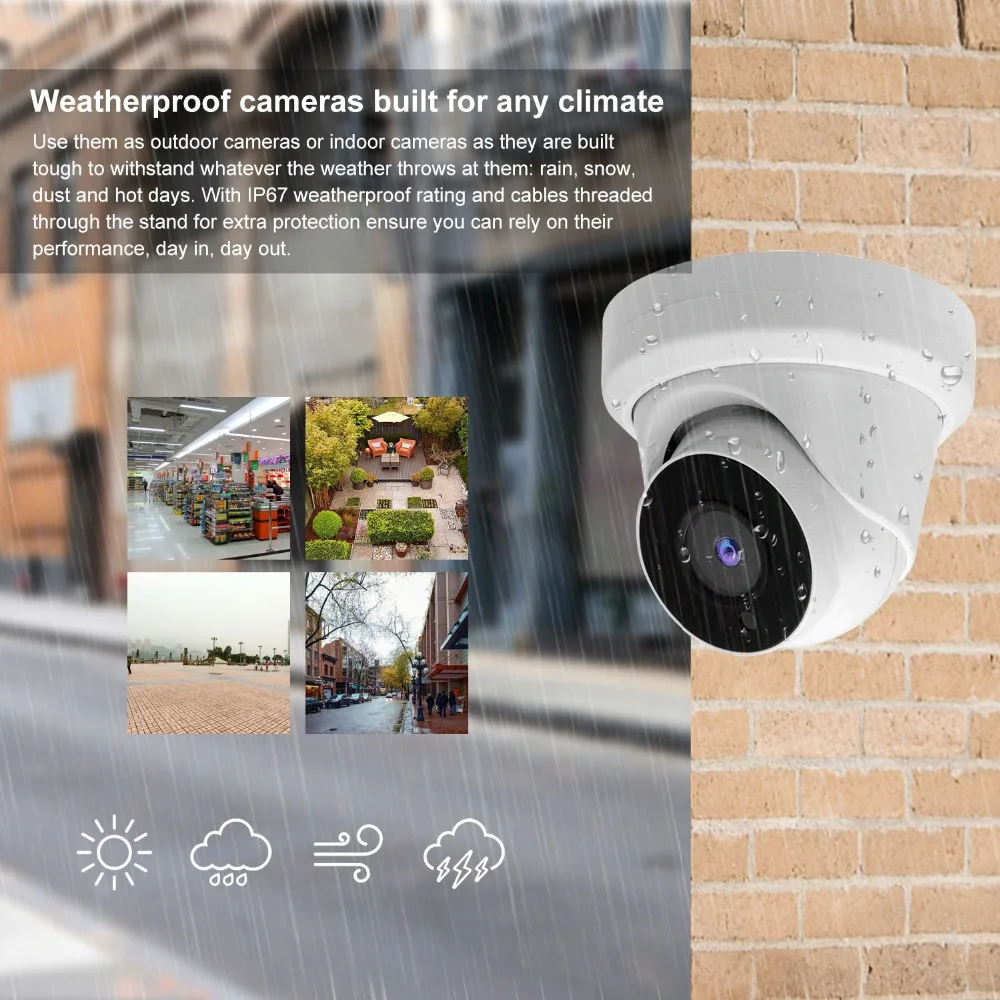Anpviz PoE IP Камера 2MP SD слот для карт памяти купол Security наружная камера