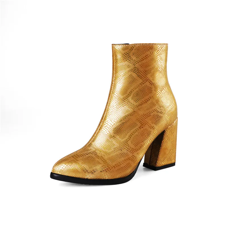 Женские ботинки на молнии MORAZORA осенние высоком каблуке с острым носком под