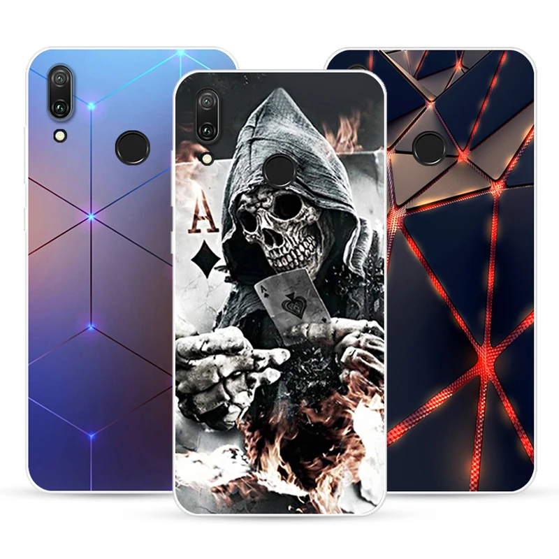 Чехол для Huawei Y7 Prime 2019 с мультяшными собаками и кошками чехол мобильного телефона