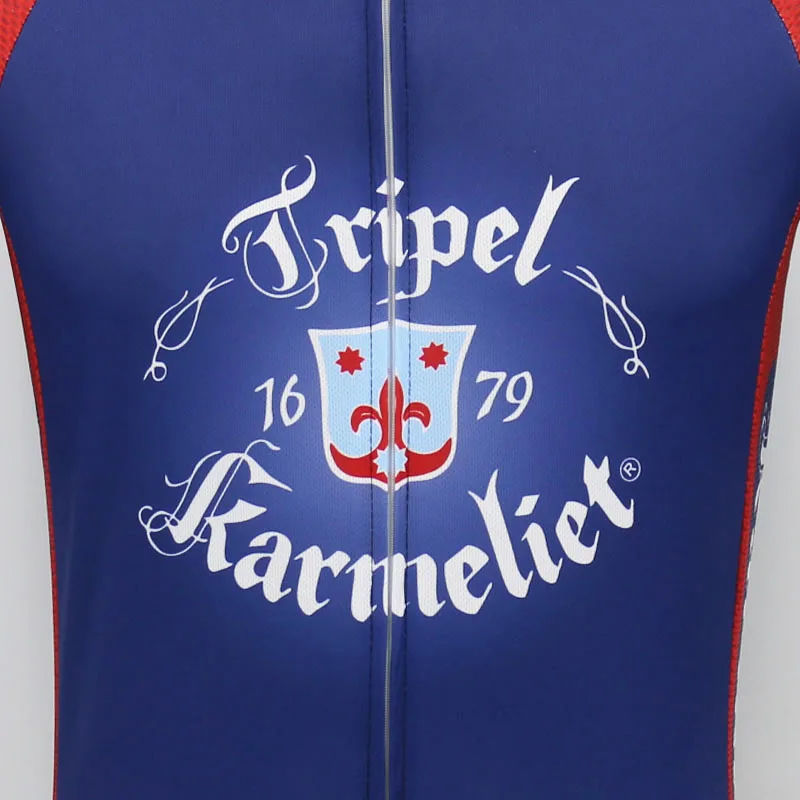 Бельгийская синяя футболка с коротким рукавом в стиле ретро для езды на