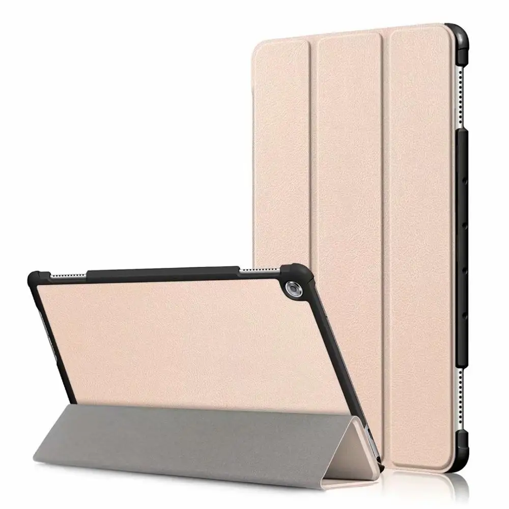 Ультра тонкий чехол для huawei mediapad M5 lite 10 BAH2-W19/L09/W09 10," планшетный ПК Стенд чехол для huawei mediapad M5 lite 10 Чехол - Цвет: jin se-ka si te