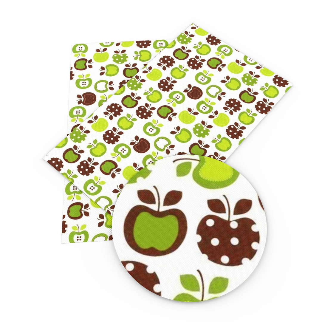 David Accessories 30*140 см для фруктов яблок Back to School синтетическая кожа для волос с бантом сумки DIY Швейные аксессуары, 1Yc4425