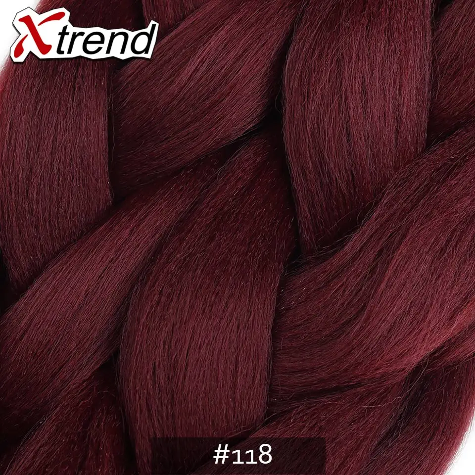 Xtrend волосы джамбо коса волос 84 дюйма 165 г косы с крючком Твист Синтетические косички волос черный блонд розовый фиолетовый серый - Цвет: P2/613
