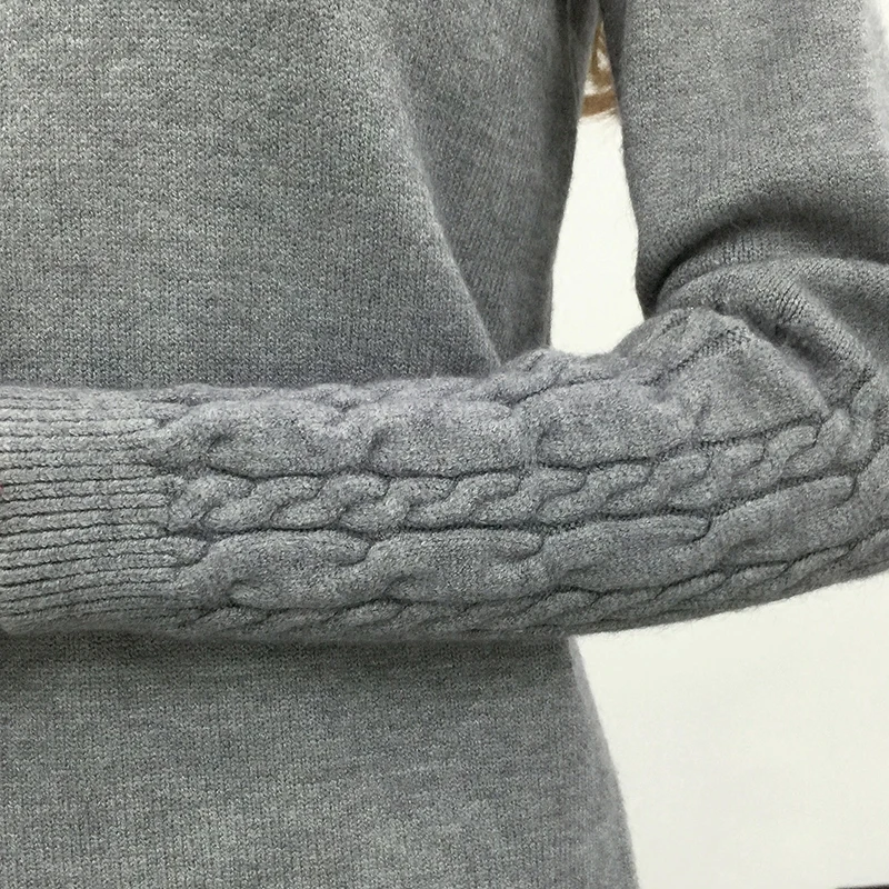 

New winter dress Korean Turtleneck Shirt sleeve female twist head thickened slim slim sweater