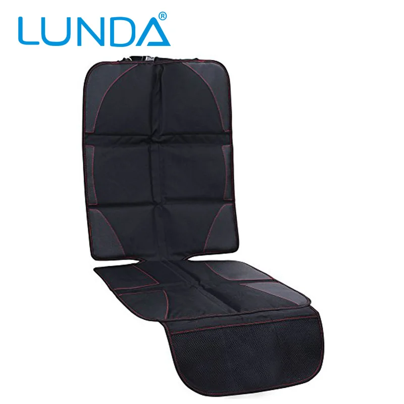 LUNDA OXFORD роскошный протектор для автомобильных сидений, детский или детский Авто протектор для сидений, защита для автомобильных сидений, черная кожа - Название цвета: Черный
