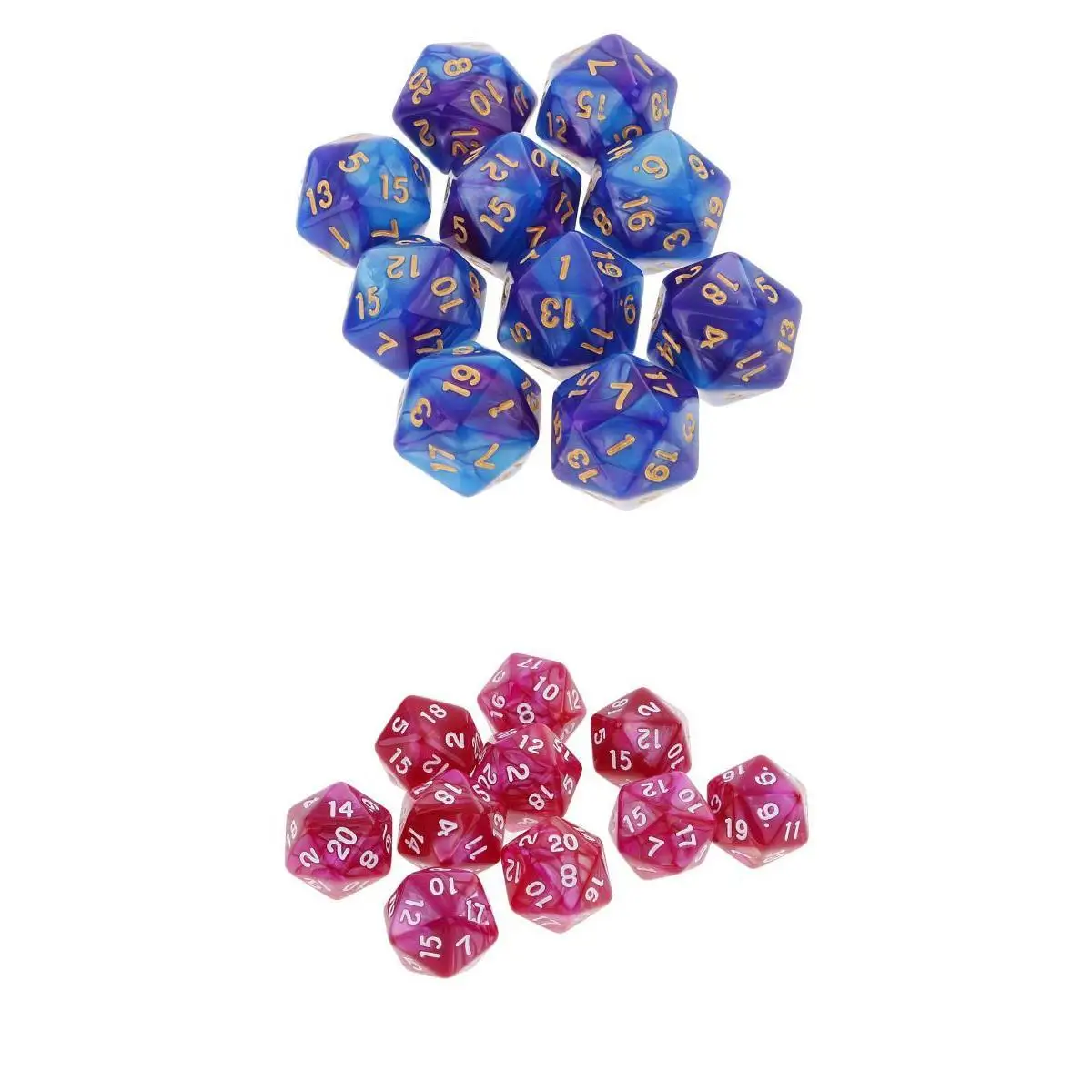 20 шт. сторонних игральных костей D20 многогранные игральные кости для подземей и