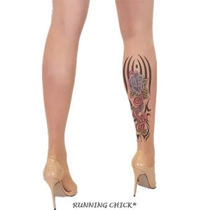 Чулки с принтом в виде одной ноги