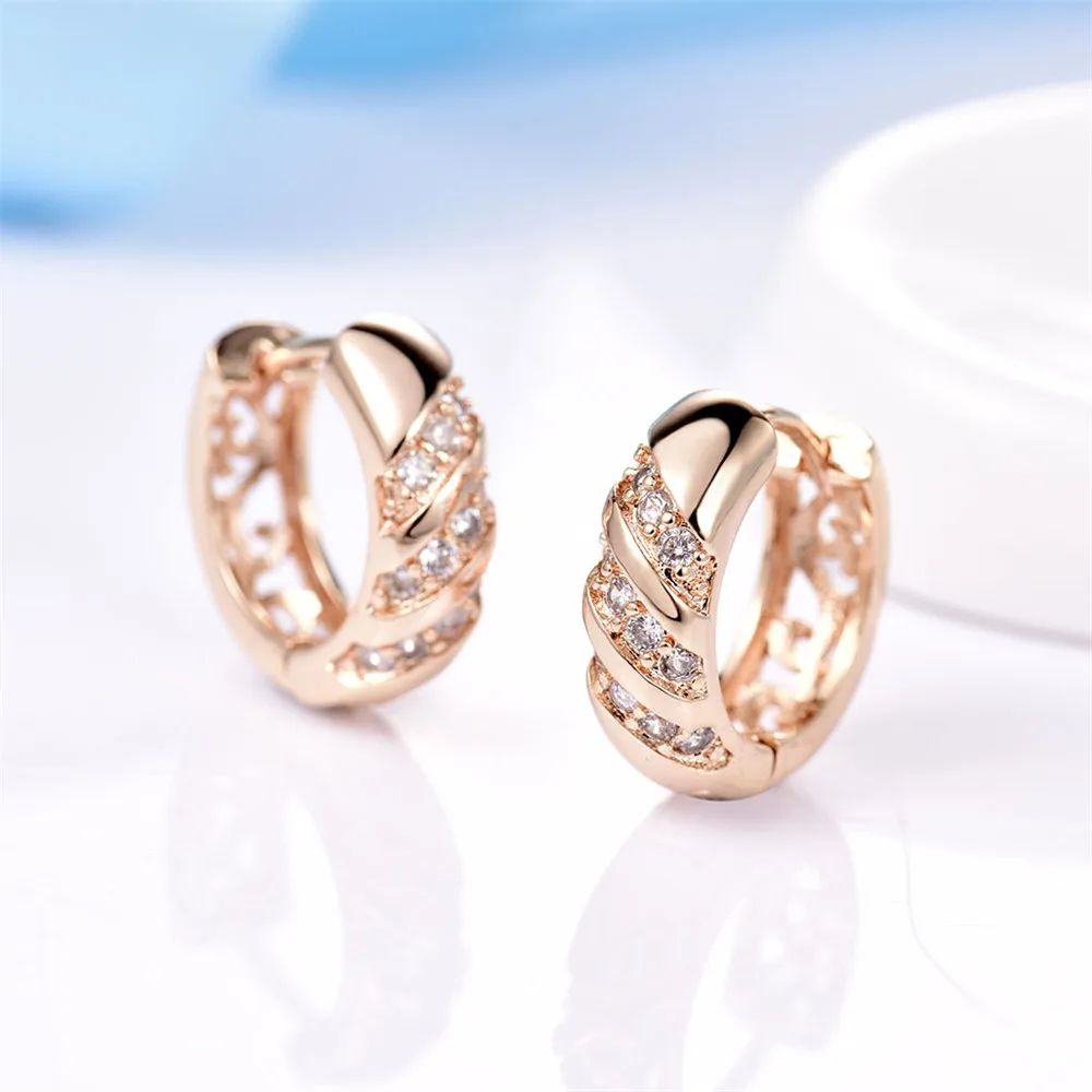Женские серьги MOLIAM кольца с цирконом три ряда MLE161|huggies earrings for women|zircon hoop earringshuggie |