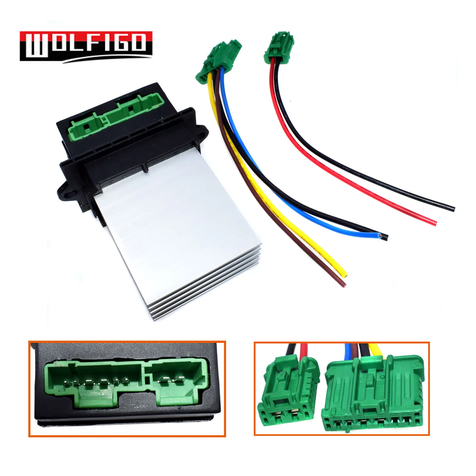 WOLFIGO новый нагревательный резистор с/или с разъемом/проводом для Citroen Peugeot 107 207 607