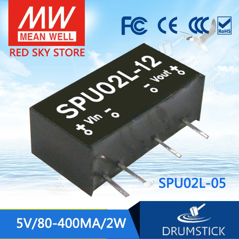 Steady MEAN WELL SPU02L 05 5V 400mA meanwell SPU02 2W нерегулируемый одиночный выходной