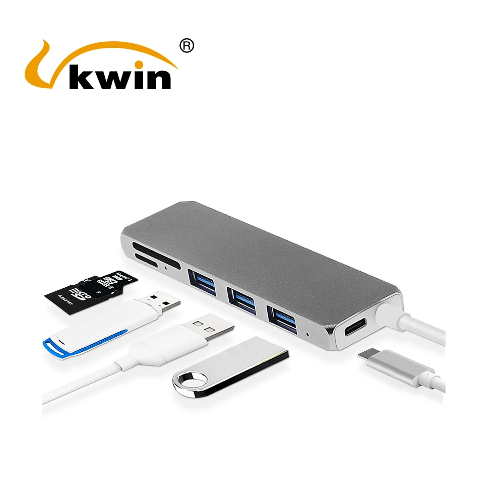 VKWIN USB3.1 USB C концентратор к 3 0 Card Reader PD адаптер для MacBook samsung Galaxy S9 huawei P20 Коврики 20 Pro
