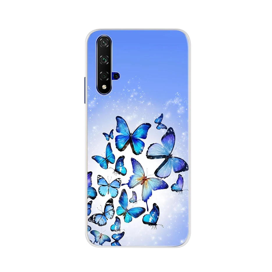Чехол с цветами для Honor 20 чехол Huawei S мягкий телефона из ТПУ рисунком Pro 20pro