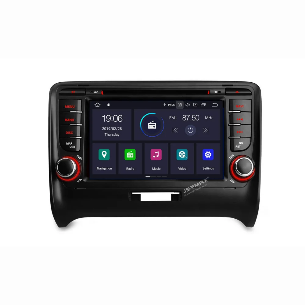 JSTMAX Android 9 0 автомобильный dvd радиоприемник мультимедийный плеер 4 Гб + 64 ГБ для Audi TT