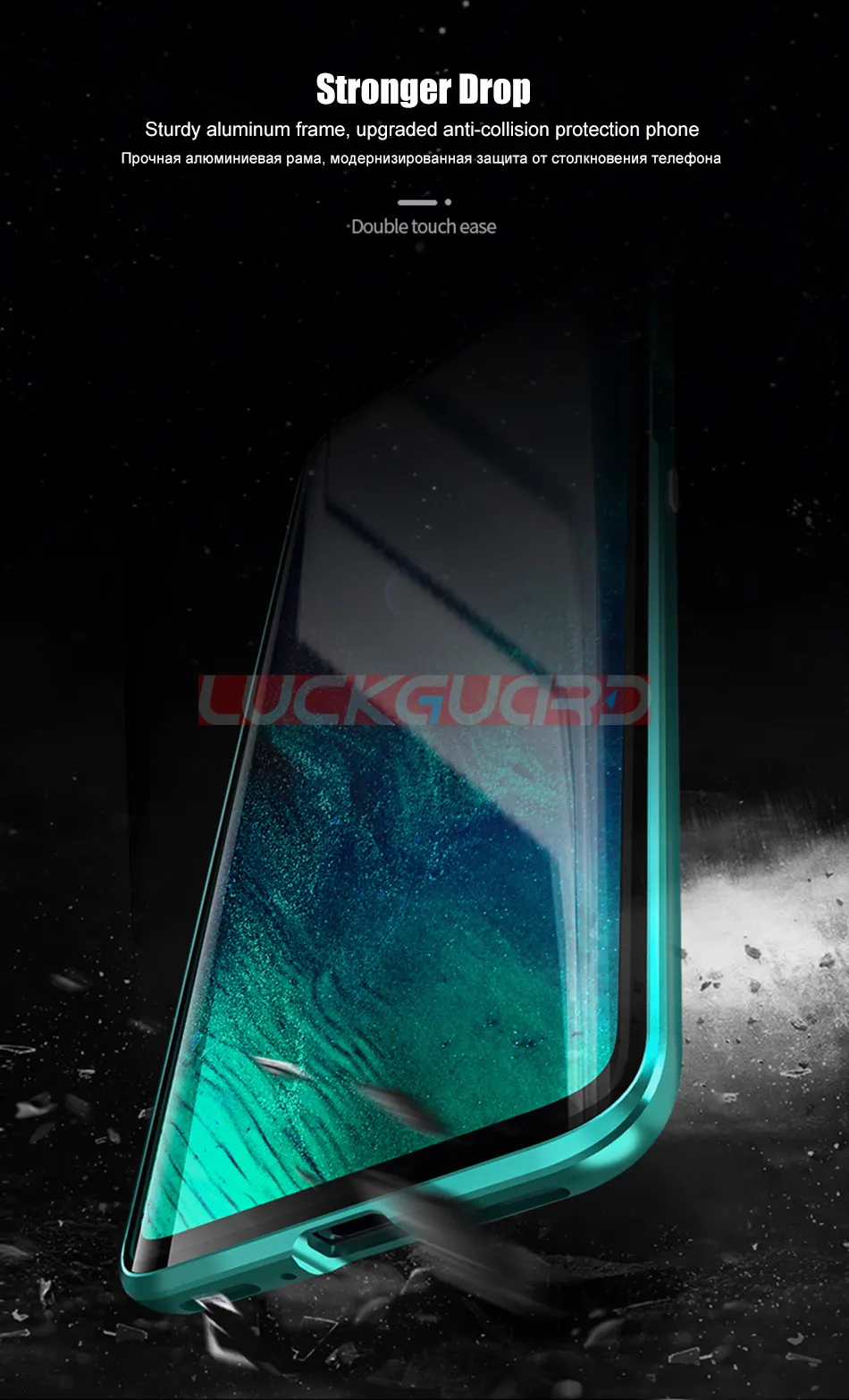 Магнитный адсорбционный чехол для телефона OnePlus 7 Pro One Plus 7 Pro двойной металлический бампер из закаленного стекла чехол для Oneplus 7 1+ 7