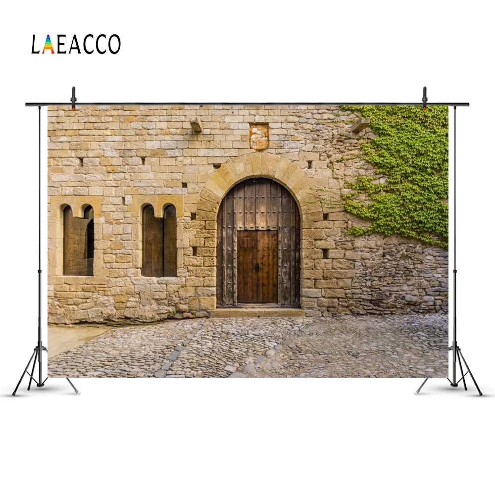 Laeacco фоны для фотосъемки с изображением старой кирпичной стены окна арки двери