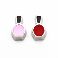wholesale 10pcslot metal enamel pink red nail polish floating charms for living glass floating lockets necklace diy jewelry