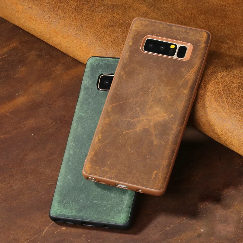 LANGSIDI Genuine Leather Phone case For Samsung Galaxy s10 Case Crazy Horse leather Back cover samsung plus covers | Мобильные