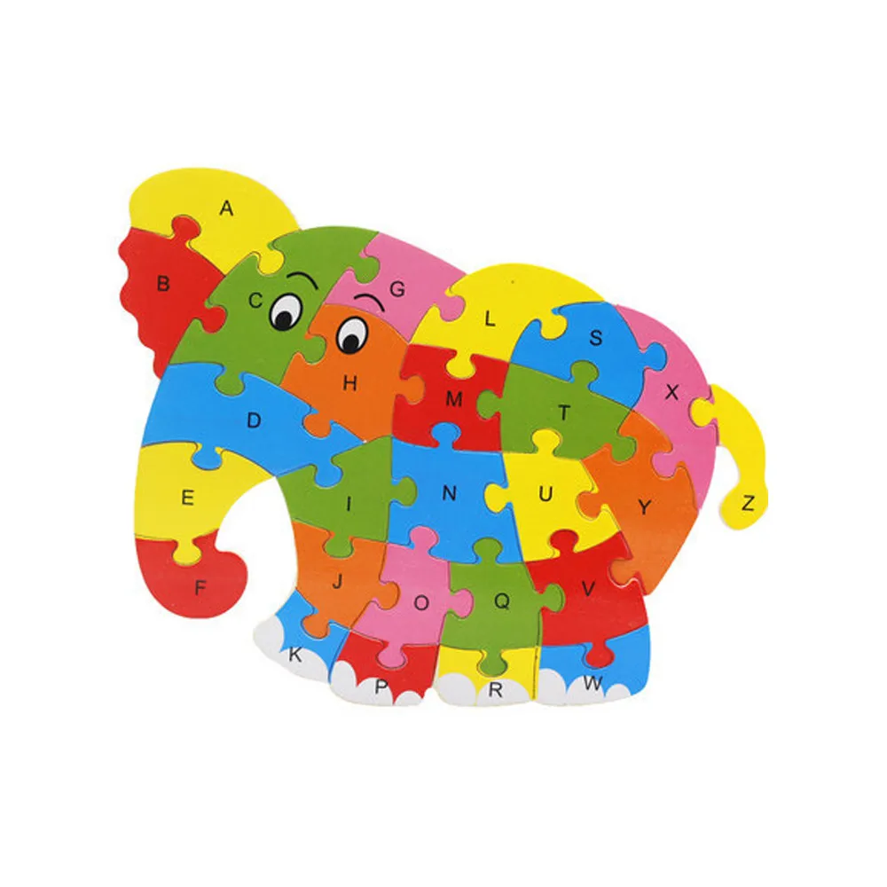 Kids Baby Wooden Wood Animal Puzzle Numbers Alphabet Learning Educational Toy develop counting and identify colours | Игрушки и хобби
