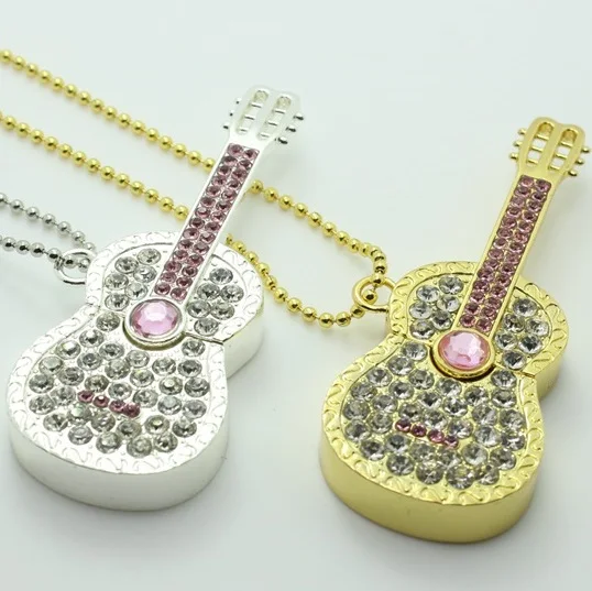 New Jewelry Crystal Guitar Usb 3.0 Memory Stick Flash Drive 512GB Pendrive 8GB 16GB 32GB 64GB 128GB Pen Gift Disk On Key | Компьютеры и