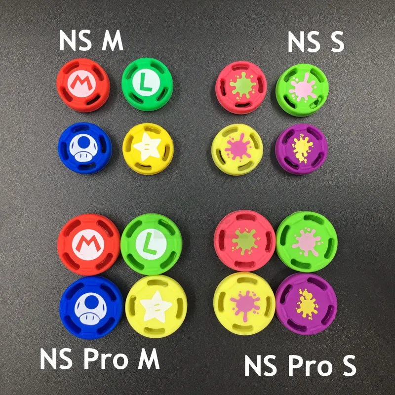 ДЛЯ NS Joy-con Joy con Splatoon 2 Силиконовый колпачок джойстик для большого пальца крышка джойстика Крышка для kingd переключатель Pro контроллер для Mario дизайн