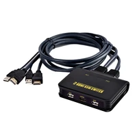 2 port usb kvm switch hdmi compatible selector usb2 0 1080p with mouse keyboard supported 2 in 1 out switcher hotkey switching