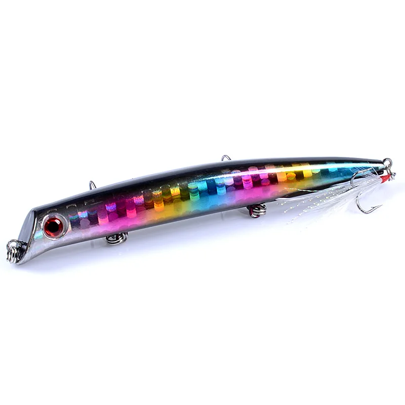 Ufishing 12.8cm/15.4g Top Water Fishing Lure 1Pcs/Lot Minnow Popper Bait Quality Plastic Bass Pike Lures | Спорт и развлечения