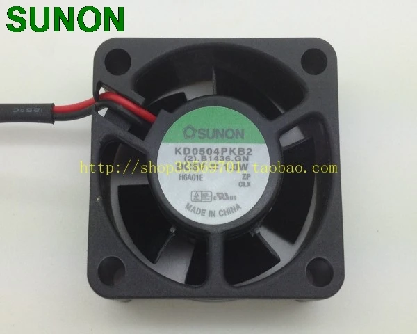 Вентилятор с двумя шарикоподшипниками SUNON KD0504PKB2 4020, 4 см, 5 В, 2-проводной вентилятор