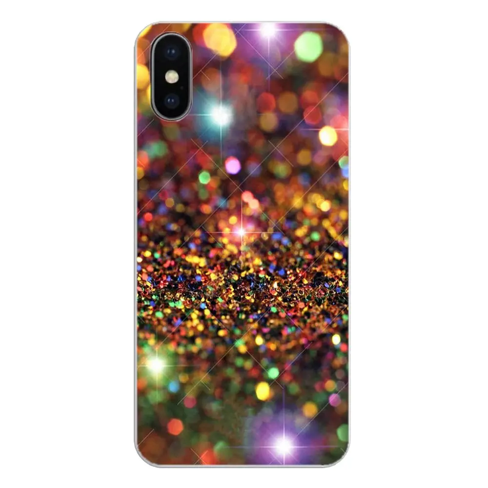 Pastel Purple Sparkle Glitter Artwork For iPod Touch iPhone 4 4S 5 5S 5C SE 6 6S 7 8 X XR XS Plus MAX Soft Transparent Skin Case |
