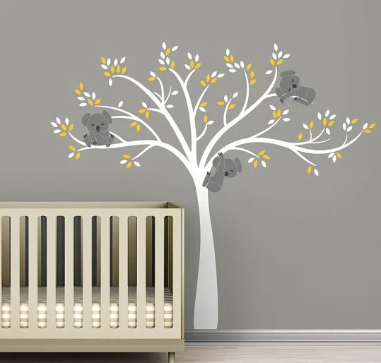 

New arrival Baby Wall Decal Animal Koala Bear Tree wall sticker wallpaper bears Vinyl Wall Decal nursery tree kids