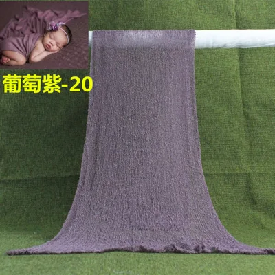Grape Purple 20 40*150 см новорожденных Фотография Опоры для Wrap вязать одеяло новорожденного стрейч подкладка nubble Wrap Младенческая фото съемки аксессуары - Цвет: Grape Purple 20