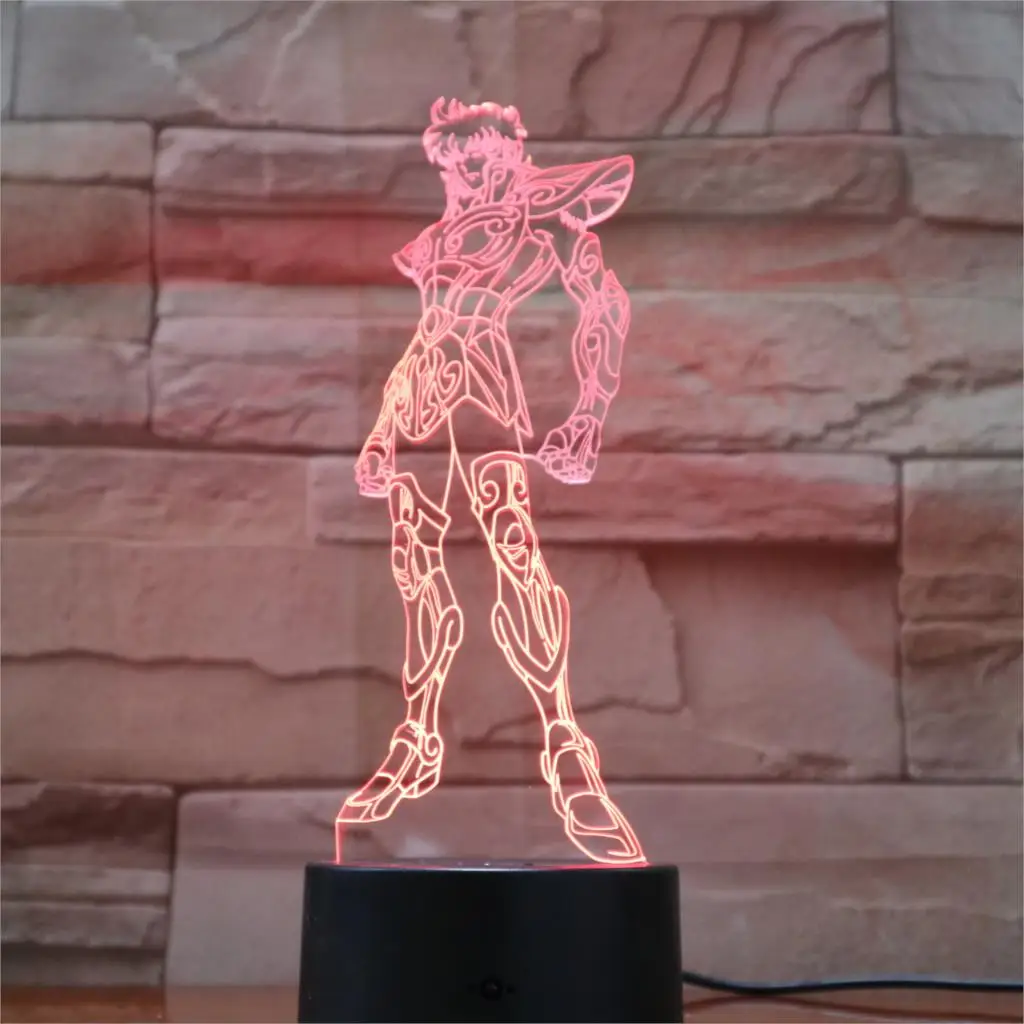 Игрушки Saint Seiya Lampara фигурки героев меняющие цвет светильник RGB 3D