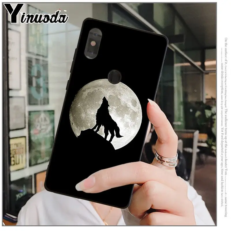 A15 Yinuoda Moon часы на цепочке с медальоном «Школа волка» мягкий, силиконовый, из ТПУ черный чехол для телефона для xiaomi mi 6 8 se note2 3 mi x2 redmi 5 5 plus note 4 5 5 - Color: A15