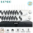 Беспроводная IP-камера NVR система видеонаблюдения 720P 16CH wifi наружная Водонепроницаемая цилиндрическая IP-камера видеонаблюдения s IR Cut 1080P комплекты видеонаблюдения