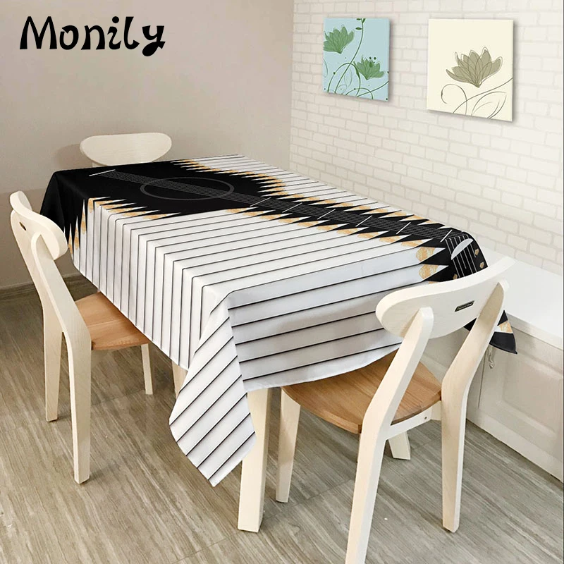 Monily полиэфирные водонепроницаемые прямоугольные скатерти классные музыкальные