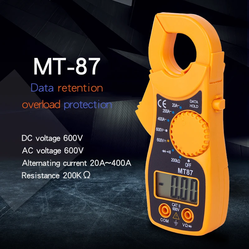 HONEYTEK портативный цифровой мультиметр-зажим 1000A ACA/DCA метр тест er может тест Ом FREQ подсветка AC/DC Амперметр Ручной ЖК-дисплей