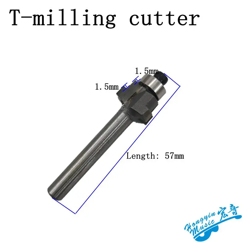 1.5mm 1.5mm Гитарный кант инкрустация слот Инструмент T-knife инструмент для изготовления гитары обрезной станок 635 патрон с - Цвет: 1.5mm 1.5mm