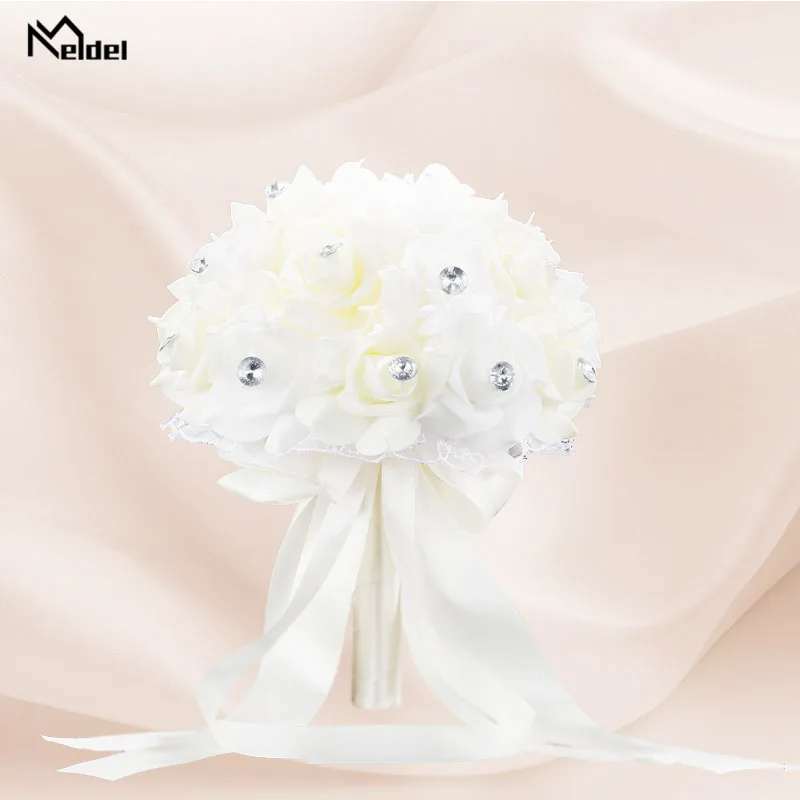 Свадебный букет Meldel для невесты цветок подружки искусственная Роза цвета