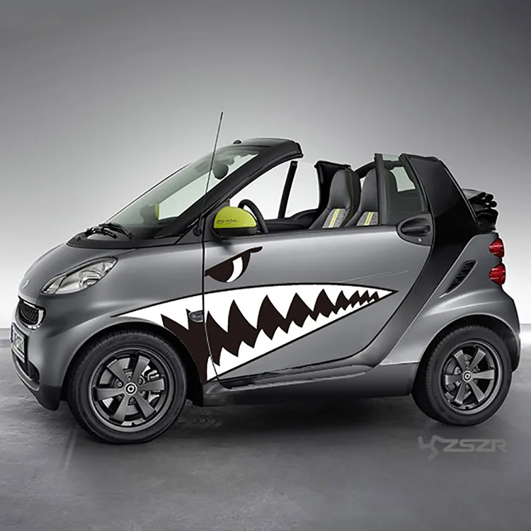 Персональный стикер для автомобиля с изображением акулы милый тела из