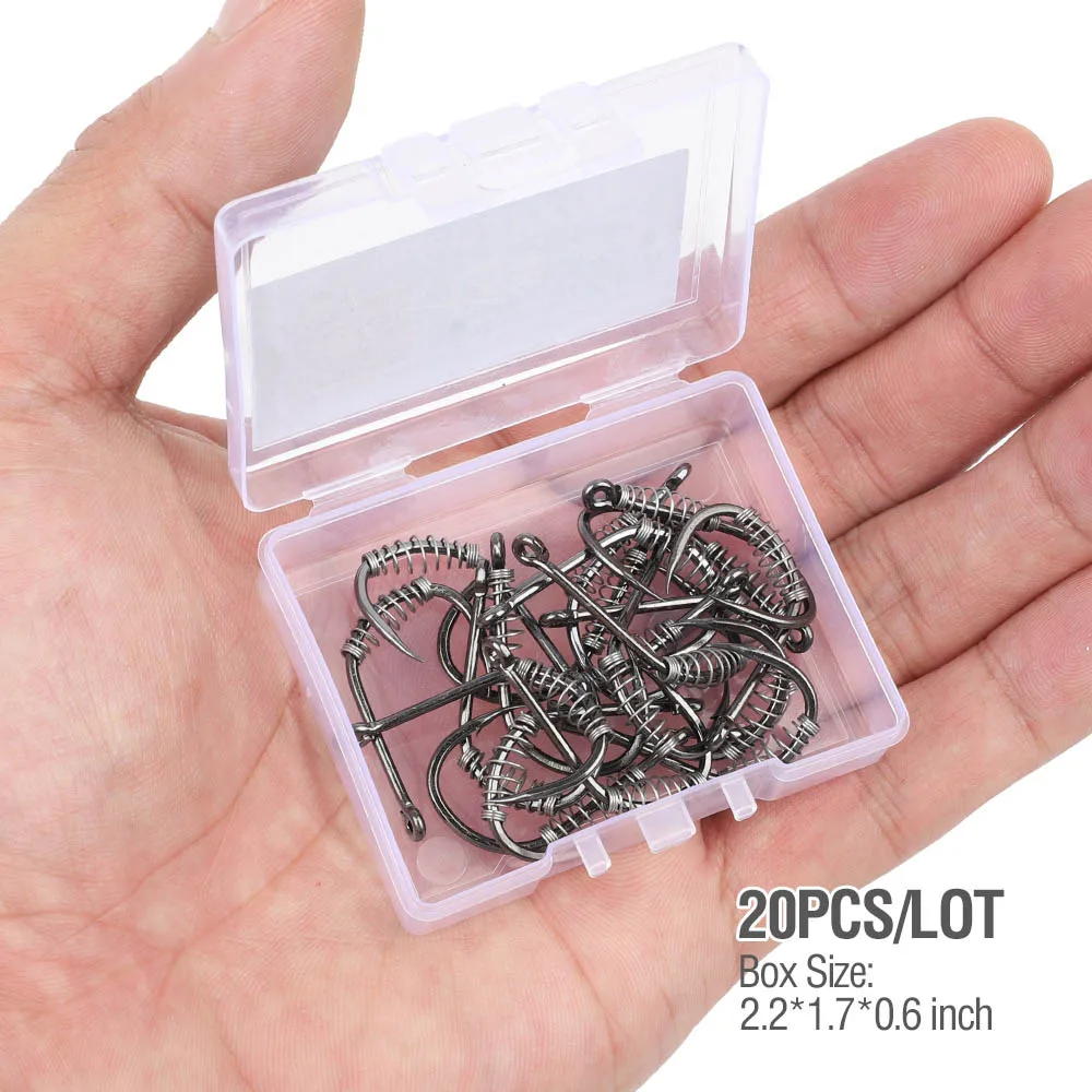 20 pcs DONQL 10 шт./20 шт./50 шт./лот колючие рыболовные Крючки прочные высокоуглеродистые пружины Hole1#-15# бас карп рыболовные Крючки снасти Аксессуары - Цвет: 20 pcs
