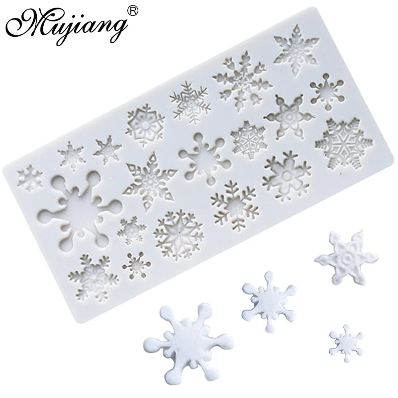 Форма для украшения Рождественского торта в виде снежинки силиконовая форма