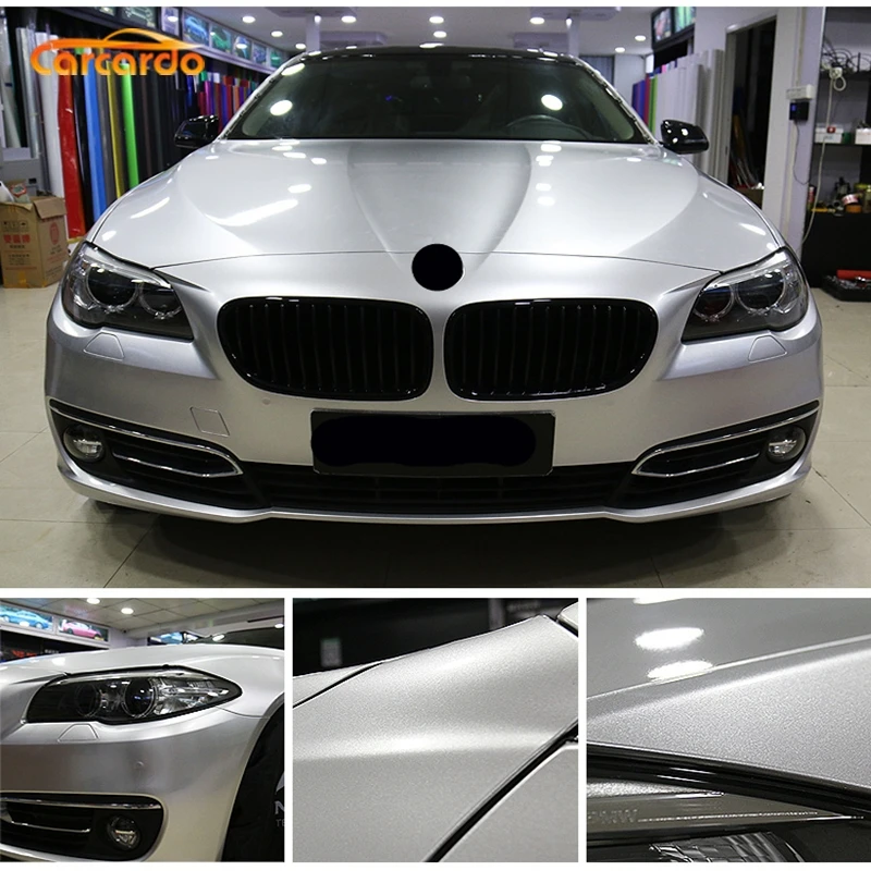 Carcardo металлическая блестящая Автомобильная Наклейка Виниловая пленка Глянцевая