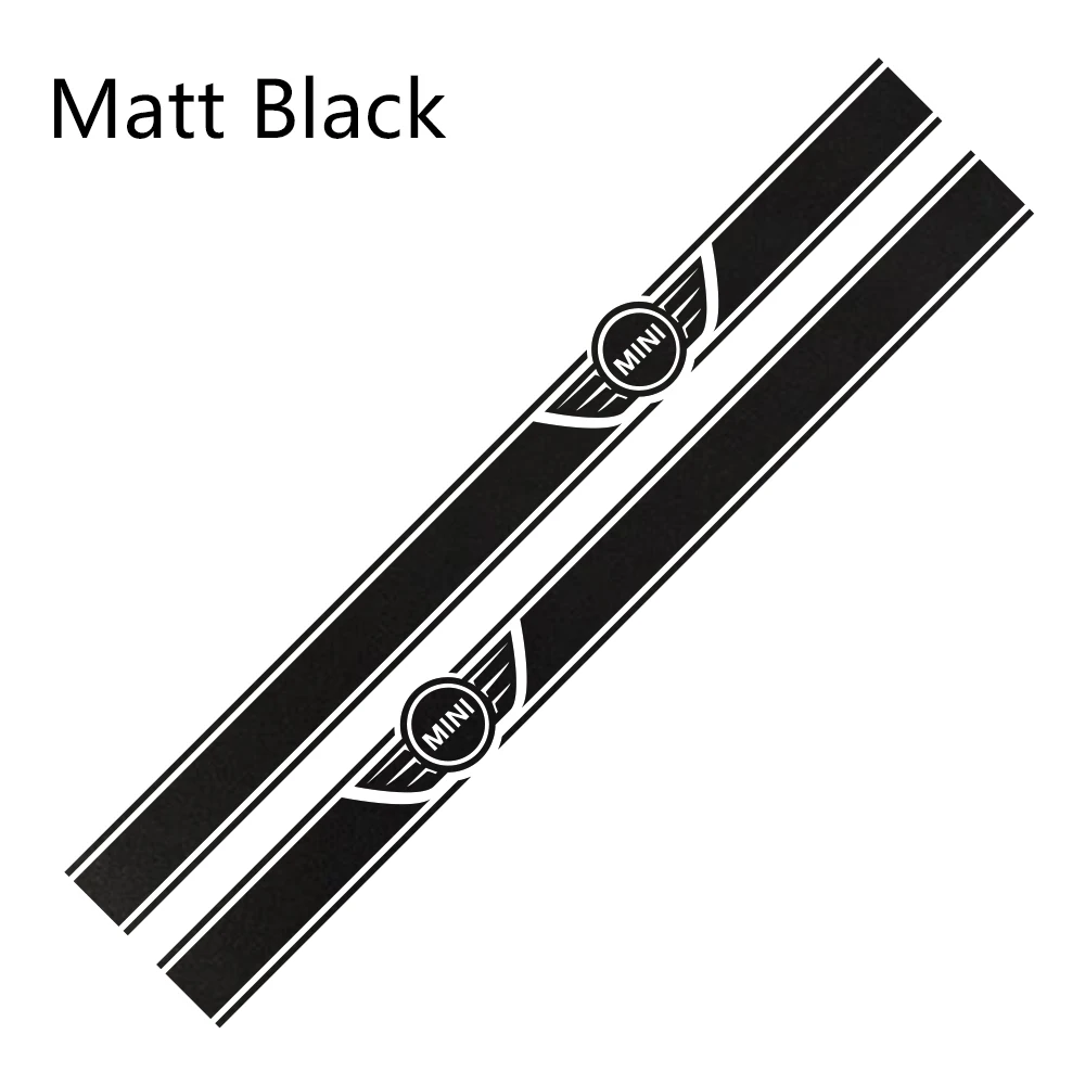 Matt Black 2 шт. автомобиль длинные штаны с полосками, Стикеры для Mini Cooper R56 R57 R58 R50 R52 R53 R59 R61 Countryman R60 F60 F55 F56 F54 аксессуары «сделай сам» - Color Name: Matt Black