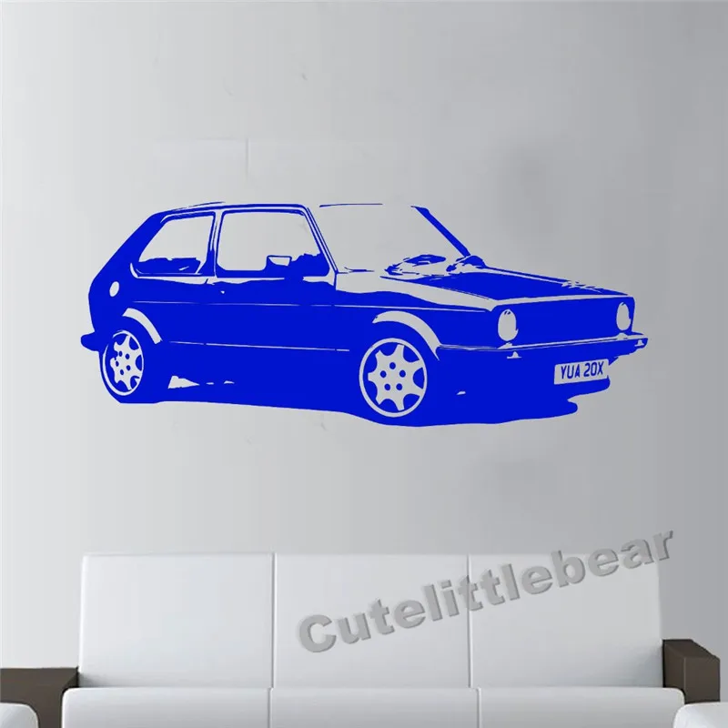Съемная винтажная наклейка для автомобиля VW Golf GTI Mk1 Классическая настенная