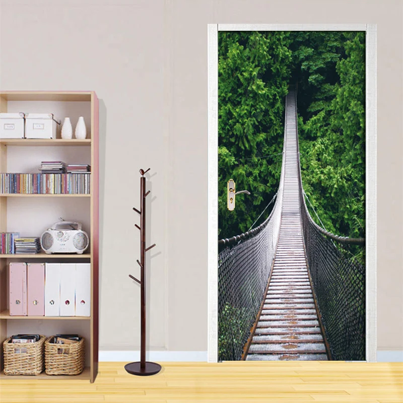 3D живописные фотообои из ПВХ с подвесным мостом водостойкие самоклеящиеся