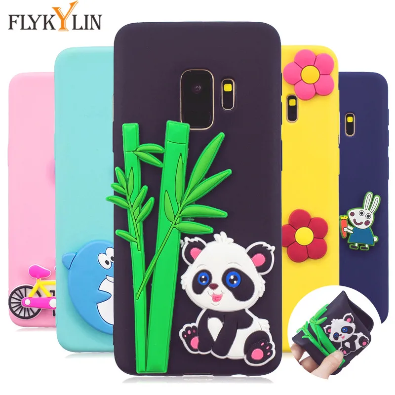 Мягкий ТПУ силиконовый чехол для samsung Galaxy Note 8 9 Coque S6 S7 Edge S8 S9 Plus 3D мультяшный