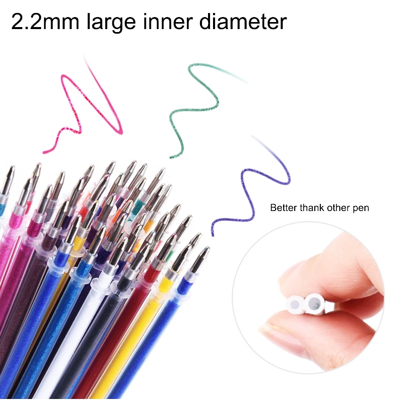 100 pieces Colorful gel Pen Set Glitter Neon Metallic Drawing Graffiti Pens Sketching Painting School Office Supplies for Kids | Канцтовары