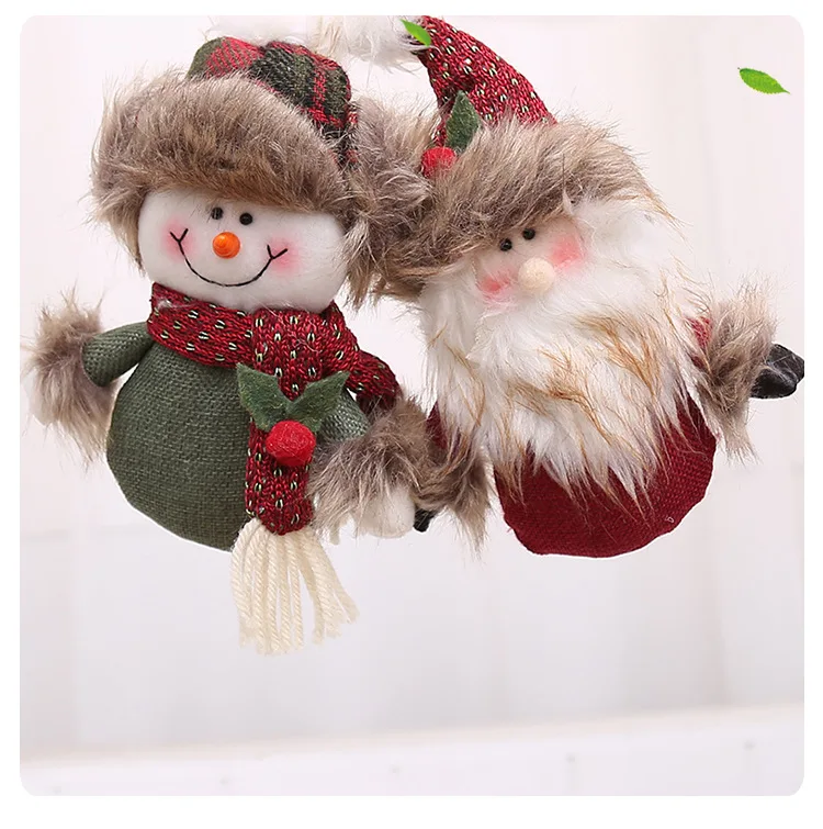1pcs The new Santa Claus Christmas decorations in the window scene layout hang act role ofing puppets snowman | Дом и сад