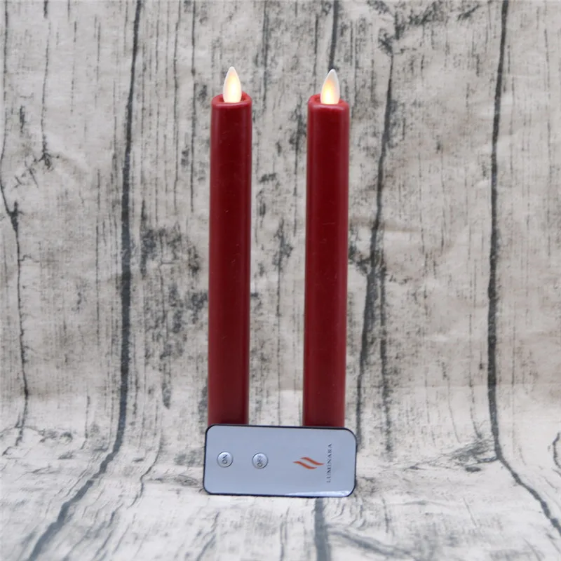 8 &quotЛуминара перемещение Вика красный светодио дный свечи беспламенный разлили