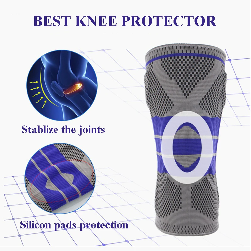 Rayseeda Sports Safety Knee Pads With Silicon Rubber Double Spring Support Protector For Cycling Basketball Football | Спорт и