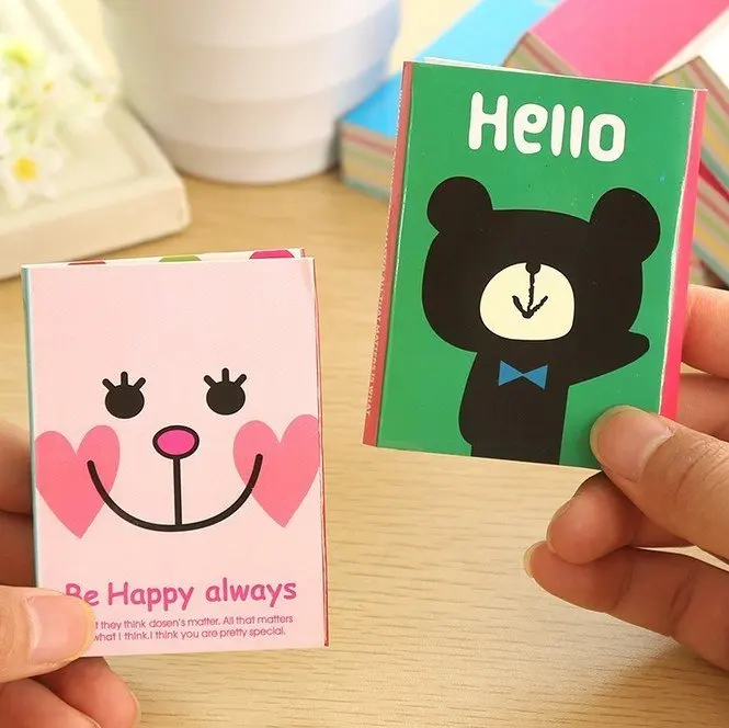 Kawaii Rilakkuma 4 складной блокнот для записей набор клейких заметок канцелярские